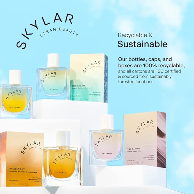 Skylar Salt Air Eau de Parfum - Hypoallergenic & Clean Perfume for Women & Men, Vegan & Safe for Sensitive Skin - Fresh Perfume with Notes of Driftwood, Sea Salt & Seaweed - 50mL /1.7 Fl oz-Velvo Beauty