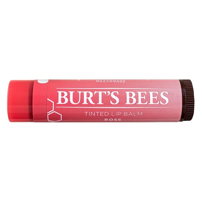 Burt's Bees Tinted Lip Balm, Rose, 0.15 Ounce (Pack of 4)-Velvo Beauty