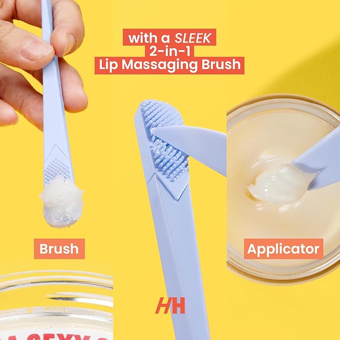 100% Natural Lip Scrub, Vegan Conditioning Coconut Lip Exfoliator - Gentle Exfoliant, Sugar Lip Polish and Lip Exfoliator Scrubber for Chapped and Dry Lips (Bakuchiol 3pc Set)-Velvo Beauty