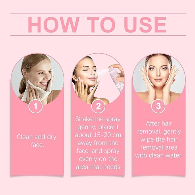 2PCS Hair Identifier Spray for Face Shaving，face hair identifier spray，Moisturizing And Skin Care Set Spray，suitable for all skin types (Spray Plus Razor)