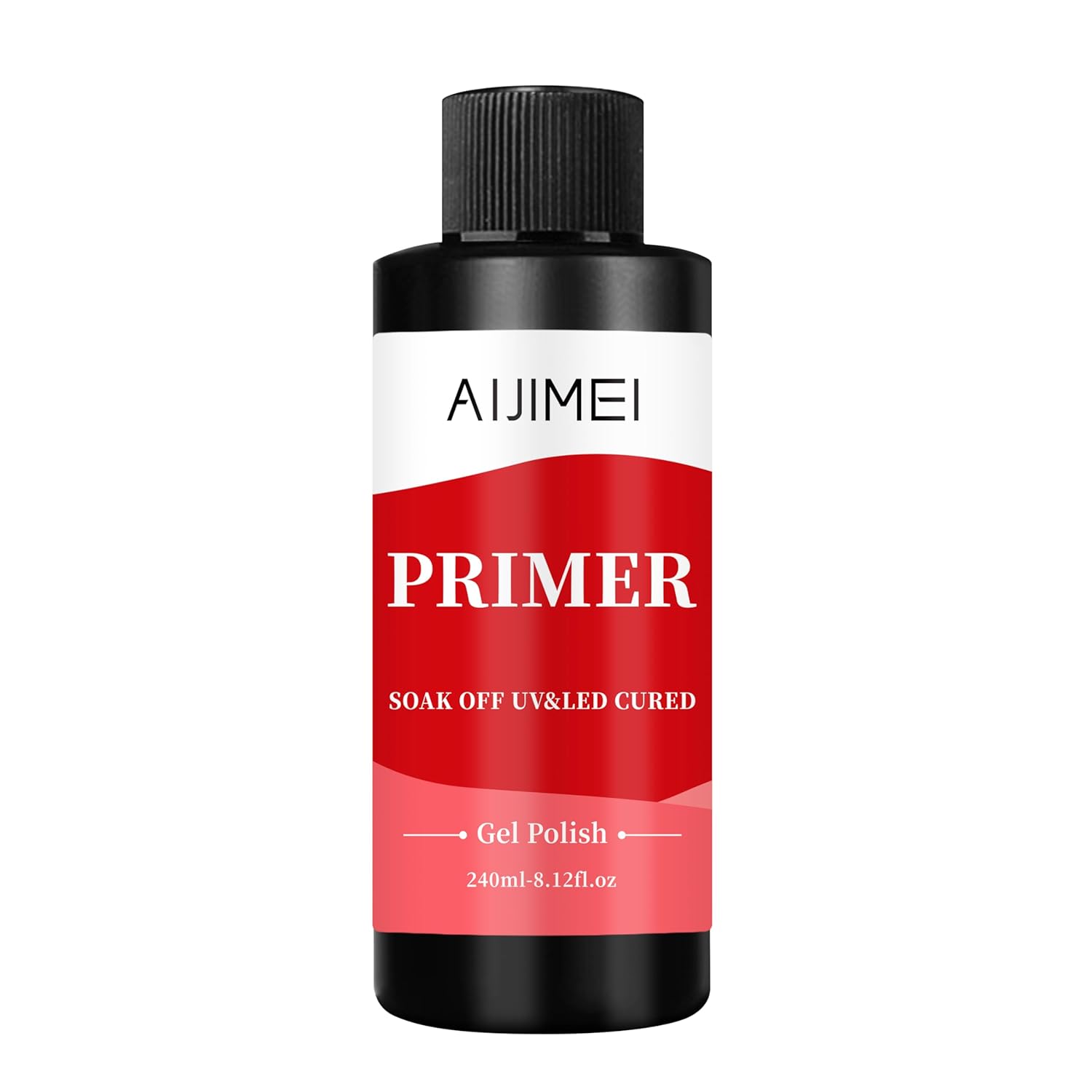 AIJIMEI 240ml Rapid-Dry Nail Primer, Nail Primer for Stronger Nails Enhances Adhesion & Shine Primer for Nail, Sensitive Skin Nail Care Compatible with All Polishes Nail Art 8 Fl Oz-Velvo Beauty
