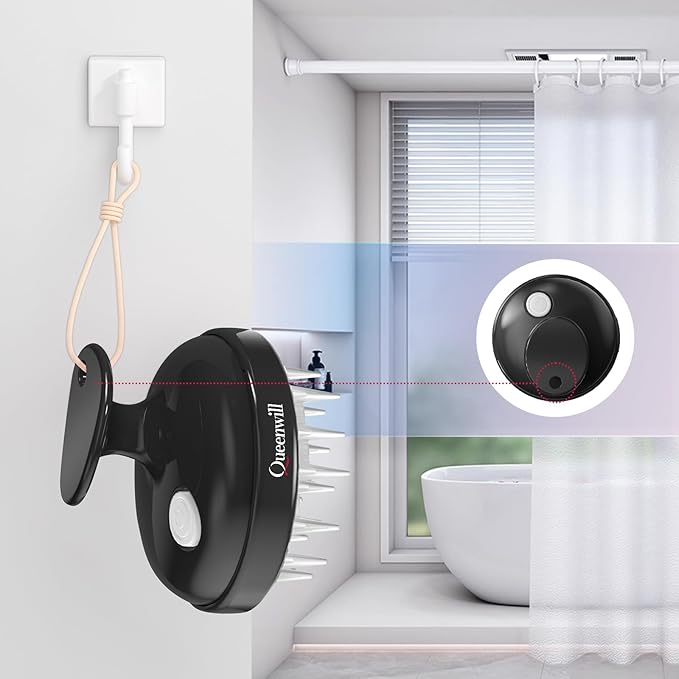 Electric Handheld Hair Massager, Cordless Hair Scalp Massager Portable Head Scratching Massager with 2 Modes Vibration Comb for Hair Growth, Deep Cleansing and Stress Relaxation-Velvo Beauty