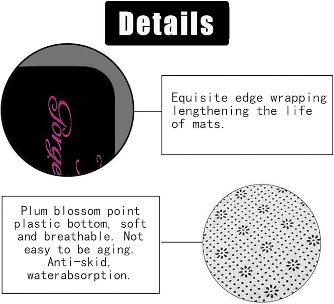 4PCS Hello Gorgeous Shower Curtain Set, Hot Pink High Heels Lipstick Makeup Fashion Girls Women Bathroom Decor, Waterproof Fabric Black Shower Curtain, Non-Slip Bath Mat Toilet Rug, Hot Pink-Velvo Beauty