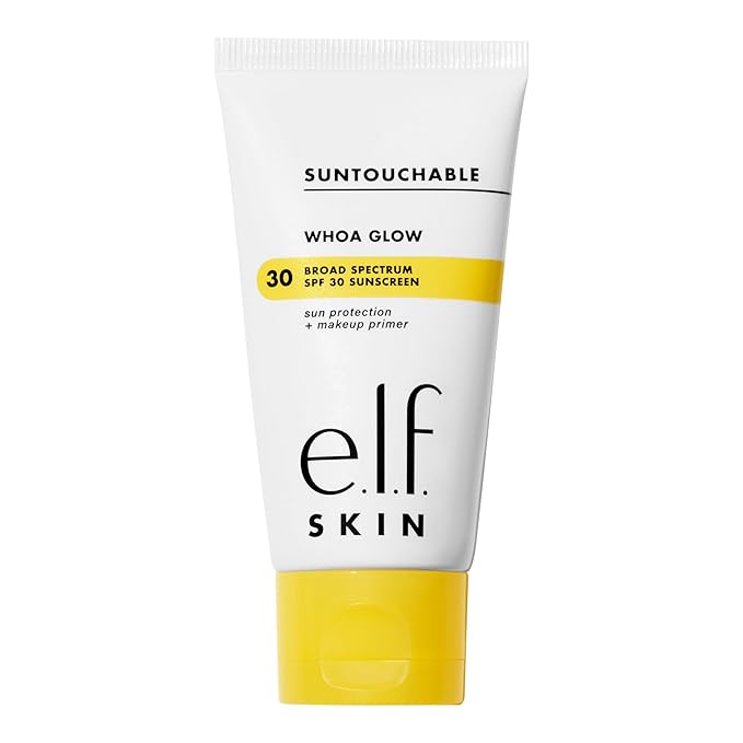 e.l.f. SKIN Suntouchable Whoa Glow SPF 30, Sunscreen & Makeup Primer For A Glowy Finish, Made With Hyaluronic Acid, Vegan & Cruelty-Free, Packaging May Vary, Sunburst-Velvo Beauty