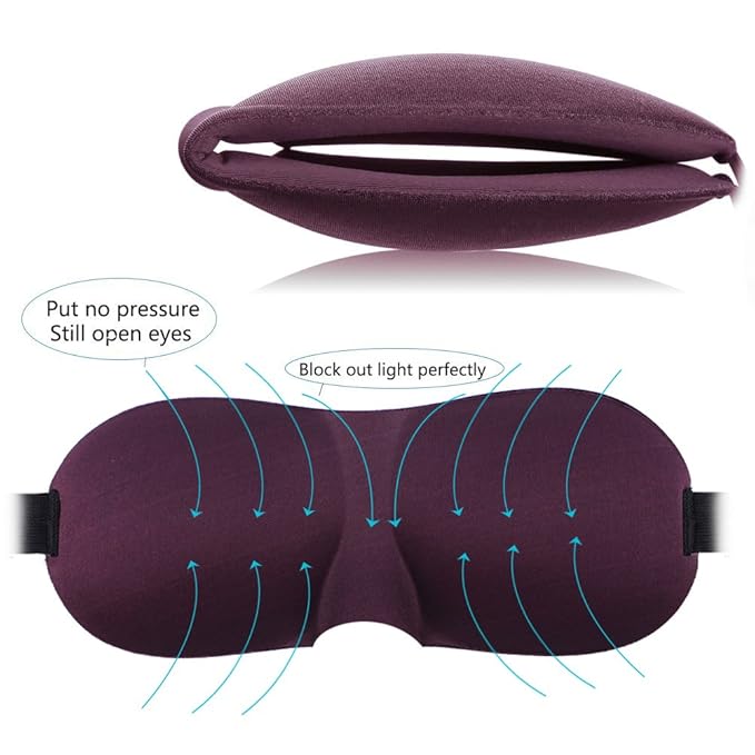 Purple Eye Mask for Sleep and Deep Meditation-Velvo Beauty