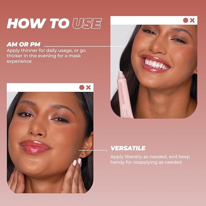 Vitamasques Lip Mask - Hydrating Cocoa Butter Lip Balm Moisturizer with Vitamins & Natural Oil Hydrates, Nourishes & Plumps Lips Area - Korean Skin Care Lip Care Products (Pack of 3)-Velvo Beauty