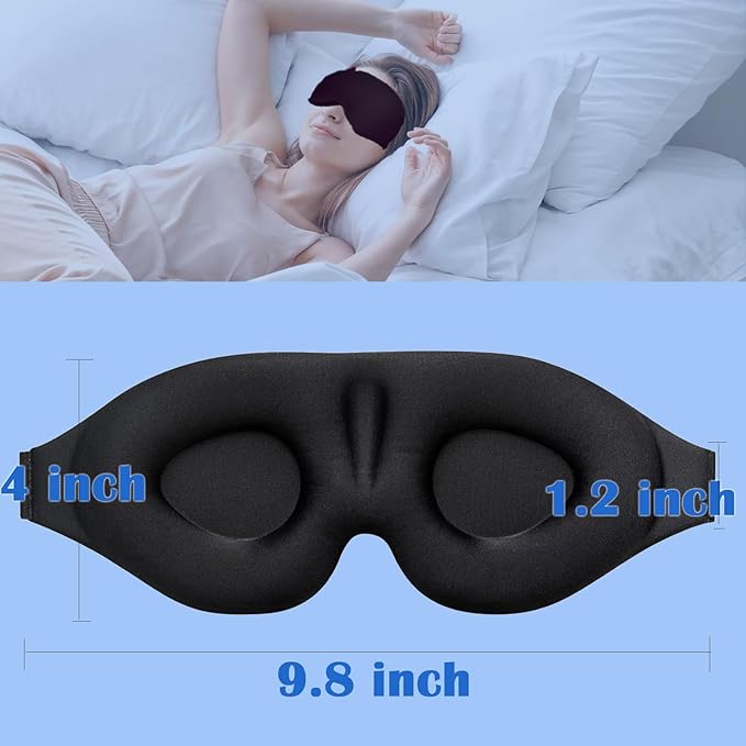 Eye Mask for Lash Extensions, Eye Mask for Sleeping, Soft Breathable Eyelash Sleeping Mask for Extensions with Adjustable Elastic Strap for Flight Nape-Velvo Beauty
