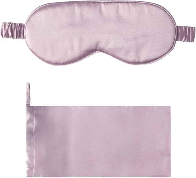 Silk Sleep Mask Light Blocking Luxury 100% Mulberry 19mm Silk Eye Mask Eye Cover Blindfold Ultra Soft Light & Comfy Anti Aging Skin Care with Travel Bag Gift Package-Velvo Beauty