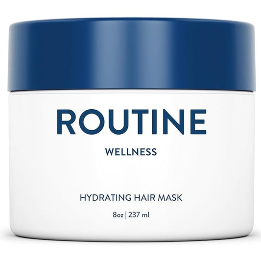 Routine Wellness Deep Conditioning Hair Mask for Dry Damaged Hair - Hydrating, Moisturizing Repair Treatment - Promotes Fullness - Unscented 8oz-Velvo Beauty
