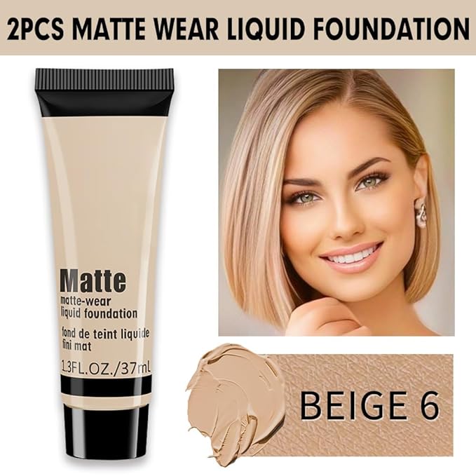 1 Pack Liquid Foundation Cream for Face Makeup,Durable Full Coverage Matte Concealer Make Up,Oil Control & Waterproof Base Primer -1 Fl.Oz-BEIGE 4#-Velvo Beauty