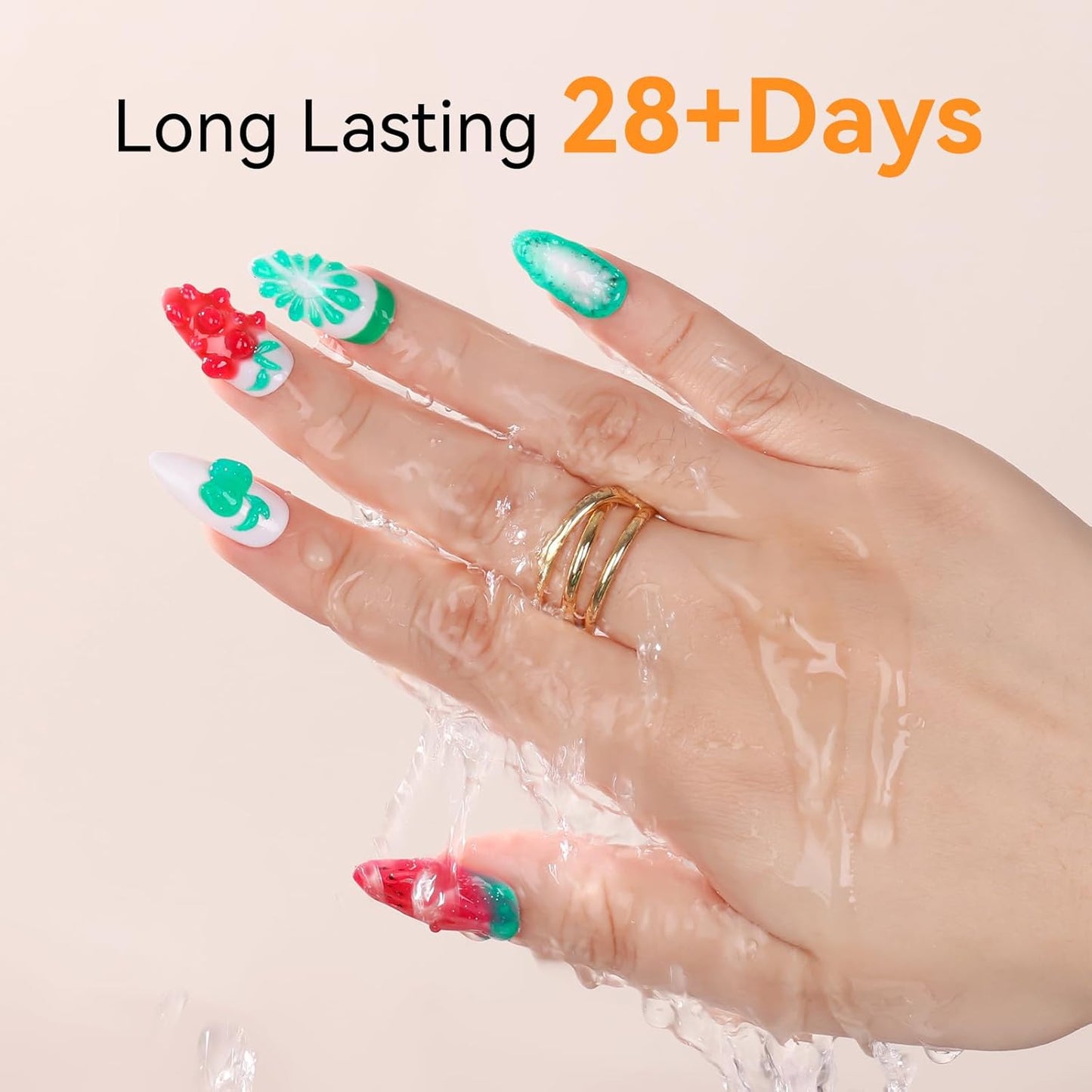 Makartt 3D Sculpting Gel for Nail Art Kit: 3D Nail Gel for Nail Art, 15ml No Wipe Polish for Molding Drawing, Embossed Gels for Nail DIY Manicure - Glistening Cheer & Tinsel Green (2PCS)-Velvo Beauty