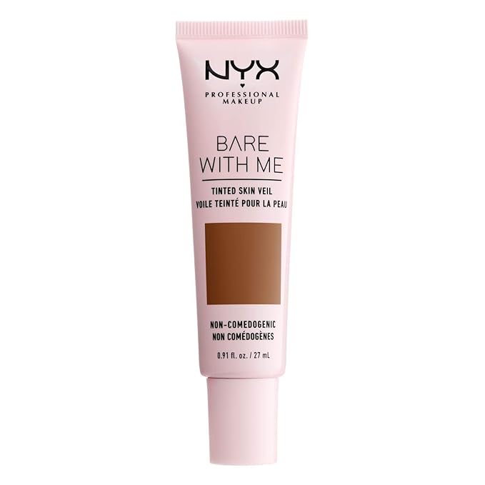 NYX PROFESSIONAL MAKEUP Bare With Me Tinted Skin Veil, Lightweight BB Cream - Deep Mocha-Velvo Beauty