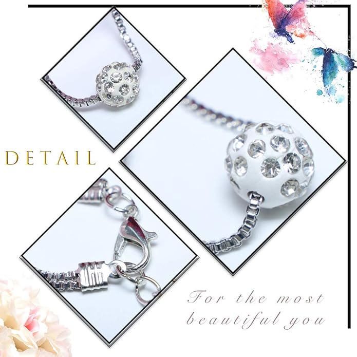 Bohemian Multi-layer Necklace Full Rhinestone Ball Pendant Fashion Silver Necklaces Chain Jewelry For Woman and Girls-Velvo Beauty