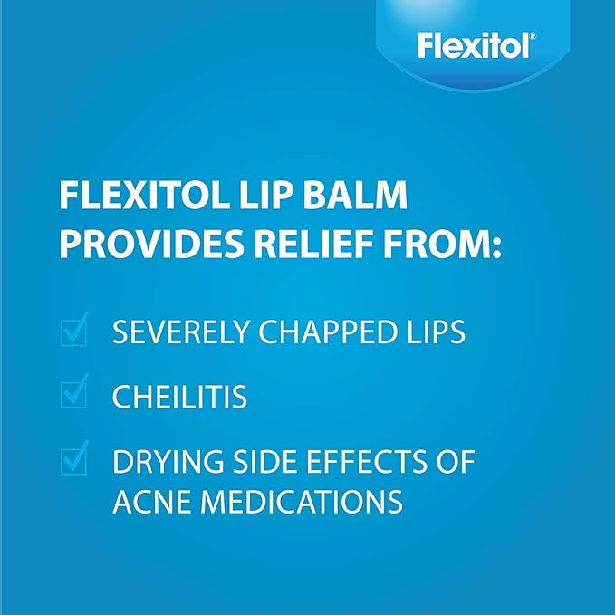 Flexitol Lip Balm, 0.35 Ounce Tube, Cream White, 3 Count (Pack of 1)-Velvo Beauty