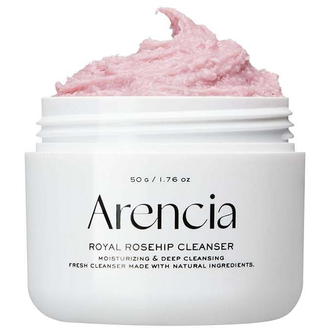 Rosehip Brightening Rice Mochi Face Cleanser & Daily Scrub - Moisturizing, Exfoliating & Deep-Cleansing - All Skin Types with Rice Powder & Rice Water (1.76oz)-Velvo Beauty