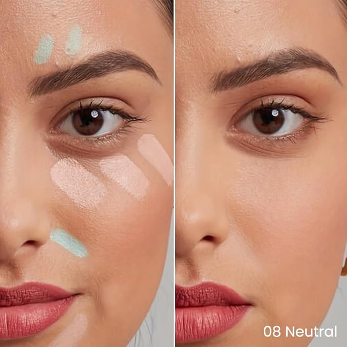 Kaely PROFESSIONAL MAKEUP Correcting Concealer Stick,Medium Coverage Concealer Crayon,under Eye Brightener Concealer for Dark Circles,corrector de ojeras,Lightweight,Vegan,08 NEUTRAL-Velvo Beauty