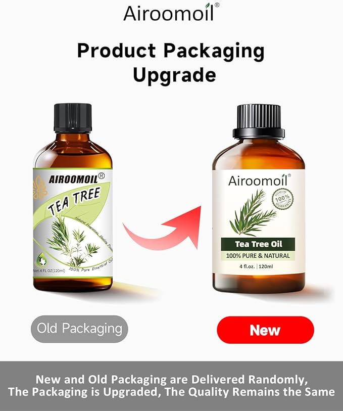 Pure Tea TreeEssential Oil, 100% Pure Natural Tea TreeEssential Oil, Premium Grade Essential Oils for Diffusers for Home, Skin, Care Massage, Soap Making, Aromatherapy, 4 Fl Oz | 120ml-Velvo Beauty