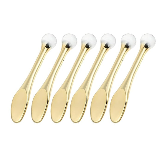 EXCEART 6pcs Metal Makeup Spatula Mini Spoon Eye Cream Massage Sticks Beauty Scoop for Facial Cosmetic Face Cream-Velvo Beauty