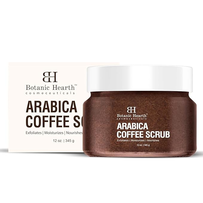 Botanic Hearth Arabica Coffee Body Scrub Exfoliating Body Scrub Act As Body Exfoliator & Helps With Moisturizing Skin, Acne, Cellulite, Dead Skin Scars, Wrinkles 12 Oz-Velvo Beauty