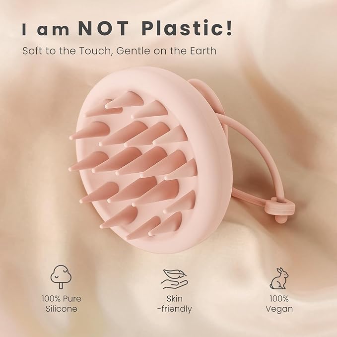 AIMIKE Scalp Massager - Silicone Shampoo Brush for Hair, Dandruff Removal & Hair Growth Stimulator - Exfoliator for Dry & Wet Scalp-Velvo Beauty