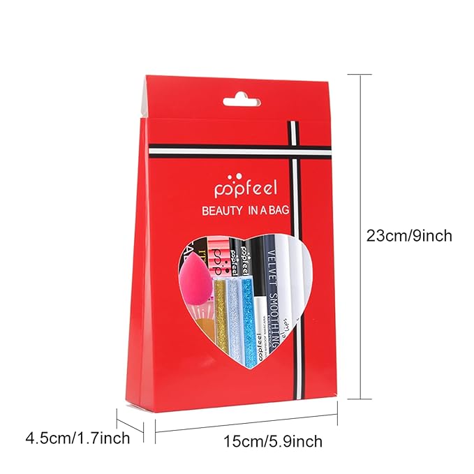 Makeup Kit for Teens, Makeup Starter Kit for Teens with Gift Bag, Matte Glitter Shadow Palette, Lipstick Set, Eyebrow Pen, Black Mascara, Shimmer Powder etc, Birthday Gifts for Women Girls-Velvo Beauty