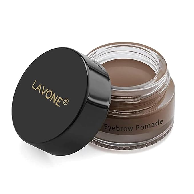 Eyebrow Pomade - Waterproof Brow Pomade for Long-lasting Results,Smudge Proof and Sweat Resistant Formula,Natural Eyebrow Makeup for All Skin Types and Tones - Dark Brown-Velvo Beauty