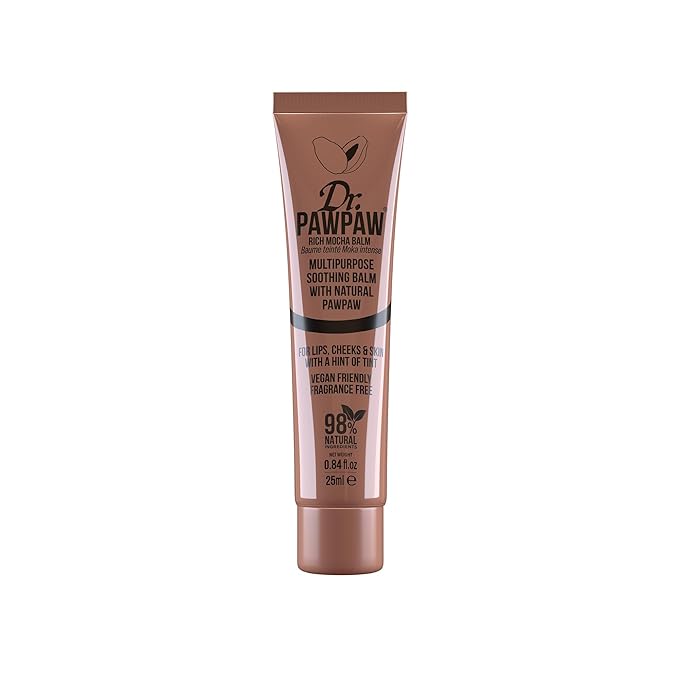 Rich Mocha Balm, Multi-Purpose Natural No Fragrance, for Hydrating Lips, Skin, Hair, Cuticles, Nails & Beauty Finishing (25 ml)-Velvo Beauty