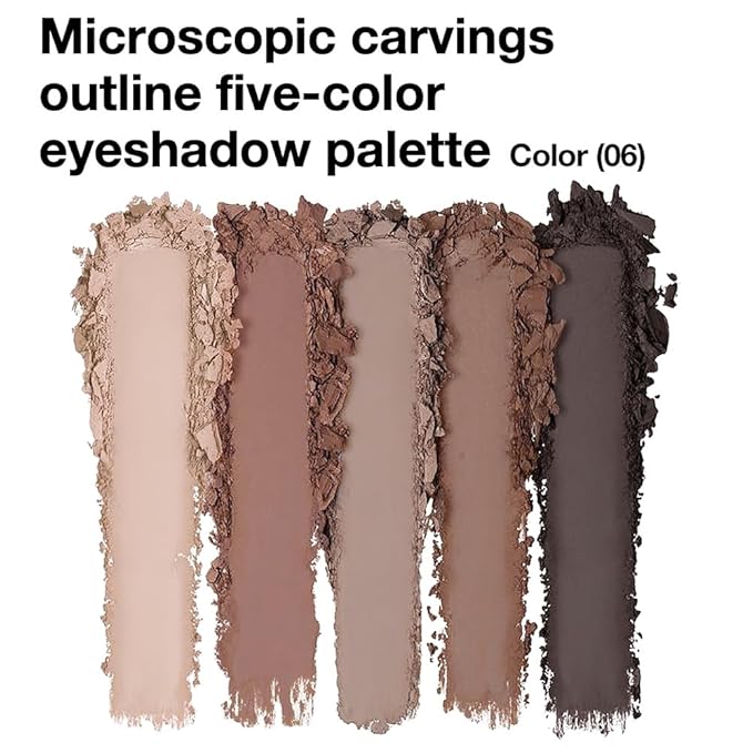 5 Colors Matte Nude Eyeshadow Makeup Palette, Nude Brown Cocoa Taupe Ebony Black Smokey Matte Cream Mini Eye Shadow Palette Makeup for Older Women Blue Green Eye, Contour Palettes sombras de ojos-Velvo Beauty