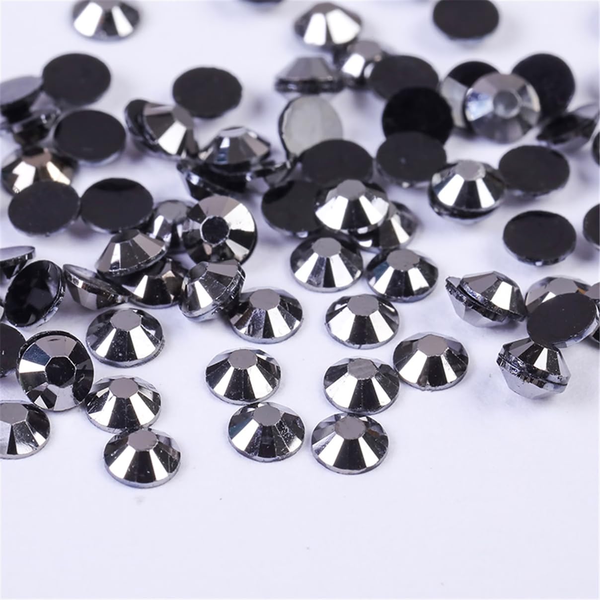3000 Pieces SS6 2mm Flatback Rhinestones Clear Glass Round Gems Crystals for Nail Art DIY Crafts Clothes Shoes Bags （Mineral Gray）-Velvo Beauty