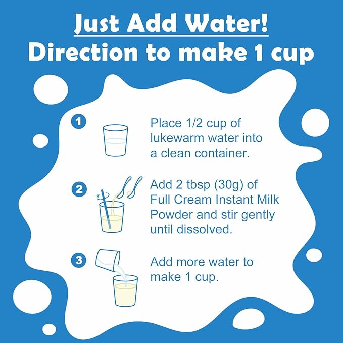 TALCUFON New Zealand Milk Powder Full Cream Instant Milk Powder Gluten Free, Non-GMO Shelf-Stable & Easy to Use 16 Oz-Velvo Beauty