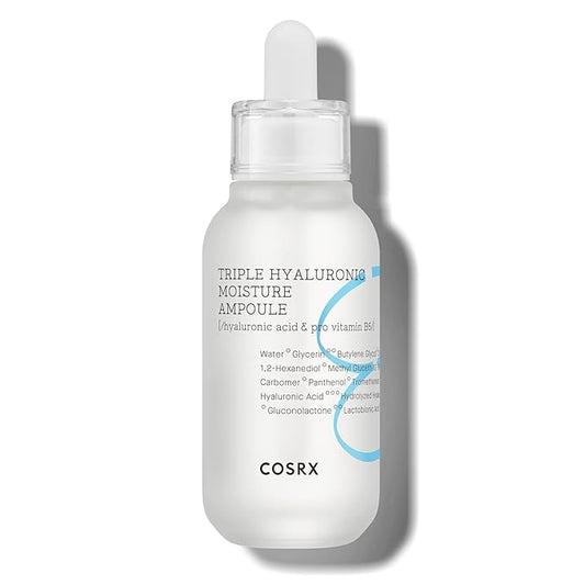 COSRX Hydrium Triple Hyaluronic Moisture Ampoule, 40ml / 1.35 fl.oz | Hyaluronic Acid Viscous Serum | Korean Skin Care, Animal Testing Free, Paraben Free-Velvo Beauty