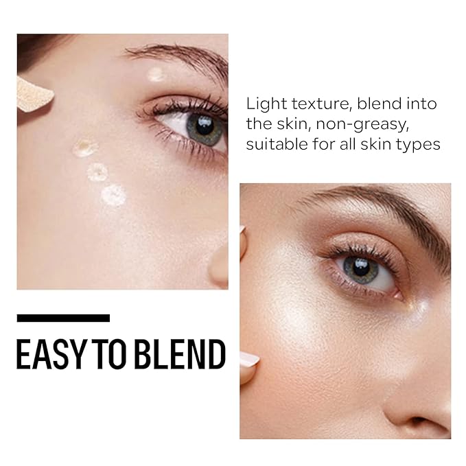 KYDA 2 Colors Liquid Blush and Highlighter, Natural Matte Face Blush High Glossy Liquid Illuminator, Silky Lightweight Blendable, Cool Pink & Champagne-Velvo Beauty