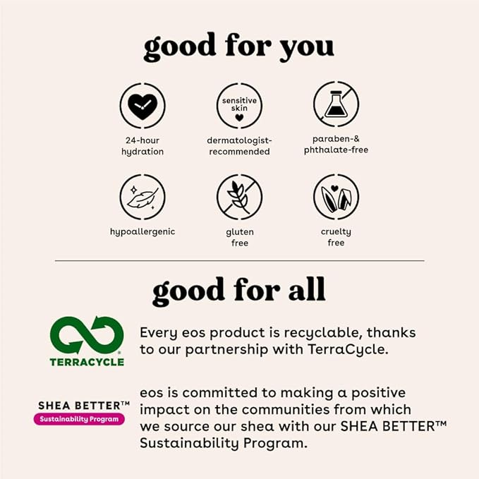 eos 24H Moisture Super Balm- Watermelon Frosé, Lip Mask, Day or Night Lip Treatment, Made for Sensitive Skin, 0.35 fl oz-Velvo Beauty