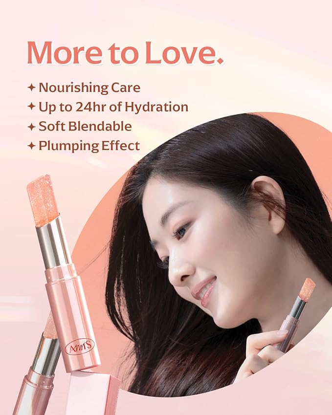 AMTS Tinted Lip Balm - Crystal Lights | Hydrating Glitter Lipstick | Pearl Shimmering Daily Lip Makeup for dry, cracked, chapped lips | korean beauty Moisture Lip Tint-Velvo Beauty