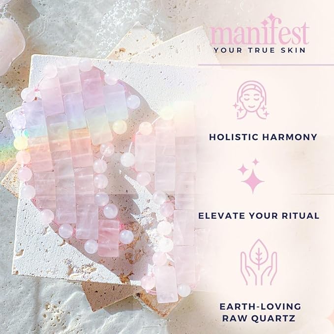 Moon Shape Crystal Clear Quartz Eye Mask, Anti-Aging Hot or Cold Using Stone Eye Mask 100% Natural Beauty Eye Mask (Rose Quartz)-Velvo Beauty