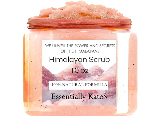 Himalayan Salt Scrub 10 oz - UNCOVER ULTIMATE SKIN HYDRATION and bestow glowing, healthier skin - The best stocking stuffer.-Velvo Beauty