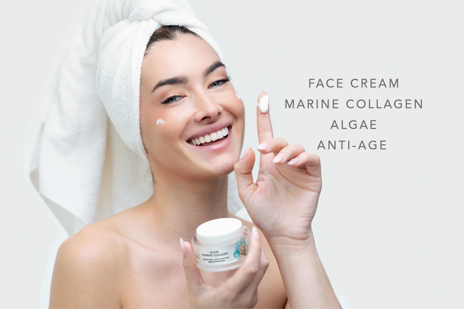 Algae Face Mositurizer Cream with Marine Collagen - Improves Firmness and Hydrates the Skin, Deep Moisture & Unifies the Skin Tone - 50 ml-Velvo Beauty