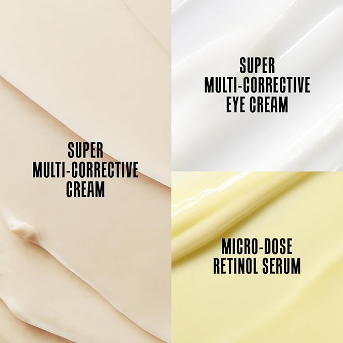 Kiehl's Seriously Correcting Skin Smoothers Skincare Gift Set – 3 Piece Skincare Routine Set with Wrinkle Reducing Face Moisturizer, Retinol Facial Serum & Anti-Aging Eye Cream-Velvo Beauty