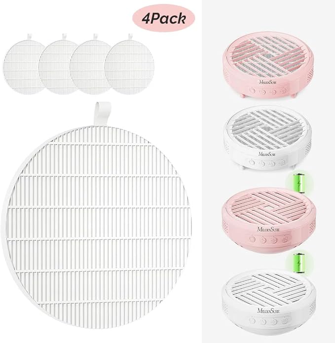 MelodySusie SProR Nail Dust Collector Replacement Filter,4 Pack Reusable Dust Filter for MelodySusie SProR Nail Dust Vacuum Fan Collector Extractor Electric Dust Suction Machine-Velvo Beauty