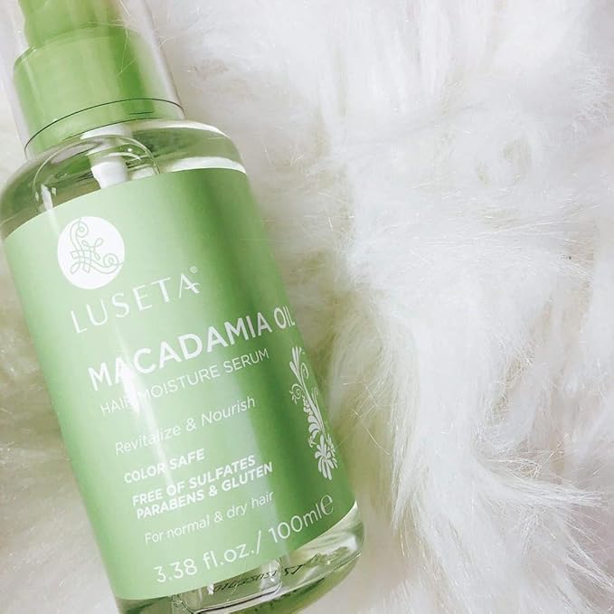 Luseta Macadamia Oil Hair Moisture Serum Nourishing & Revitalizing for Normal and Dry Hair 3.38oz-Velvo Beauty
