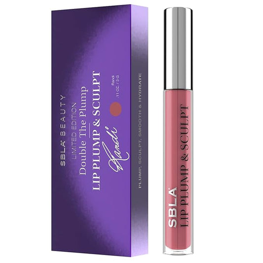 SBLA Beauty - Double The Plump - Lip Plump & Sculpt 11 Fl Oz / 325ml - Lip Plumper - Fuller & Firmer Lips, With Hyaluronic Acids & Peptides - Instantly Plumps, Enhances Hydrates, Reduces Fine Lines-Velvo Beauty