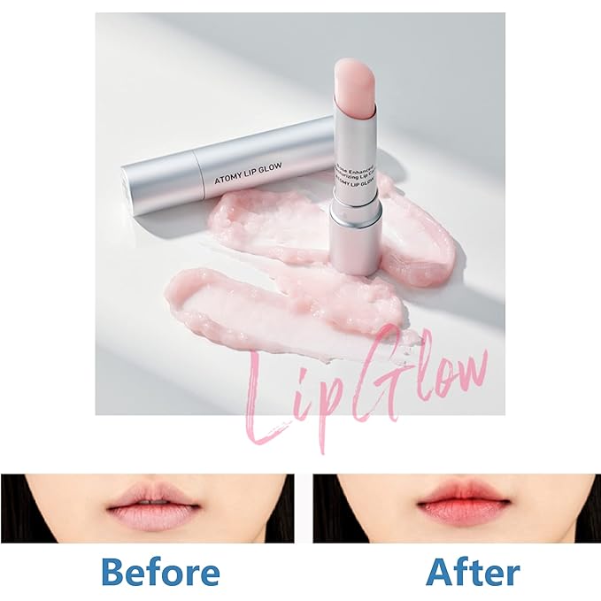 Atomy Lip Glow 3.3g x 2 EA - Moisturizing Lip Care Treatment Balm with Natural Pink Color-Velvo Beauty