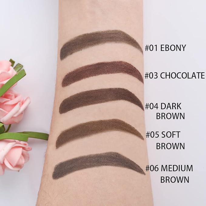 evpct Soft Brown Eyebrow Powder Pomade Gel Shaper Makeup Kit with Dual-ended Brush, Eyebrow Stencil Kit for Women Shaping, Eye Brow Pomade Stencil Shaper Tinting kits for Women Long Lasting Waterproof-Velvo Beauty