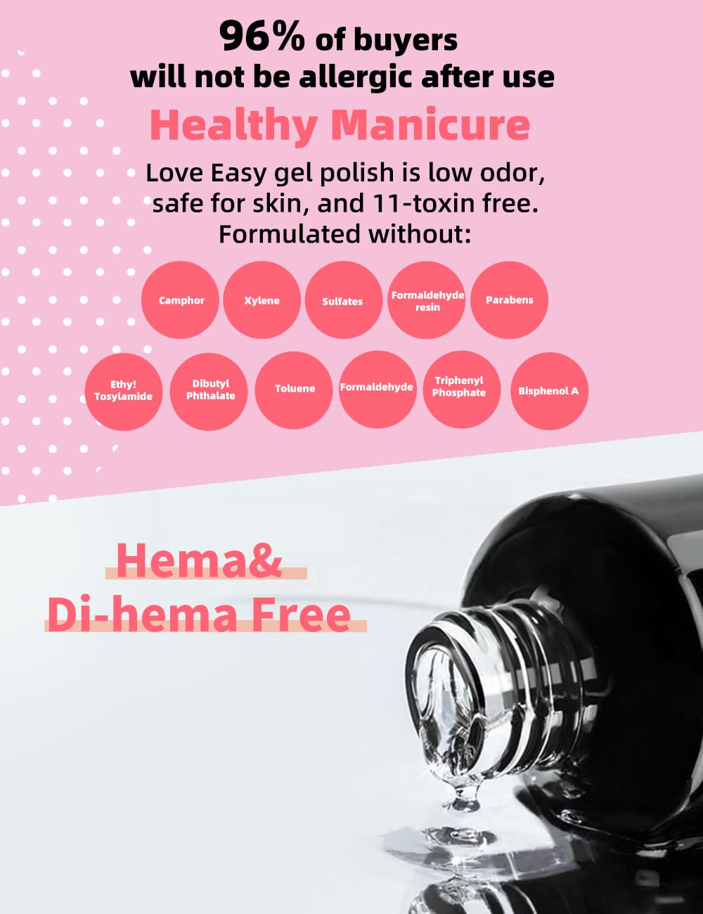 Hema Free Builder Gel (Milky White+ Baby Pink) - Hypoallergenic Strong Base Coat | Long-Lasting Adhesion (30+ Days) for Professional Nails Gift for Women-Velvo Beauty