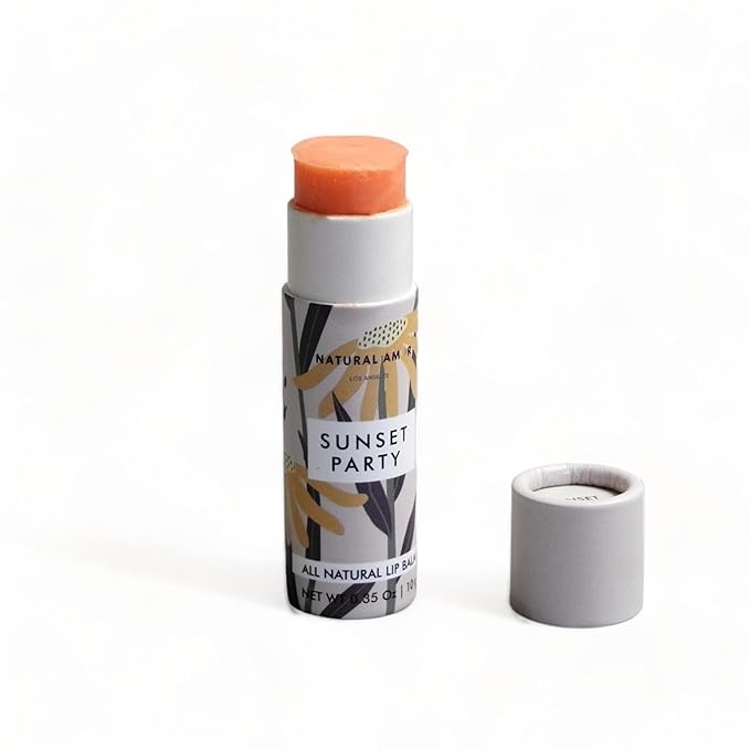 Natural Amor All Natural Lip Balm - 0.3oz Paper Tube - Handcrafted with Beeswax, Vitamin E, Essential Oil and Coconut Oil - Cruelty-Free, Citrus Scent-Velvo Beauty