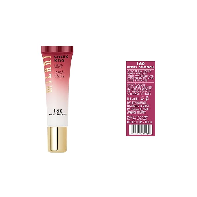 Milani Cheek Kiss Liquid Blush Makeup - Blendable & Buildable Cheek Blush, Lightweight Liquid Blusher and Cheek Color-Velvo Beauty