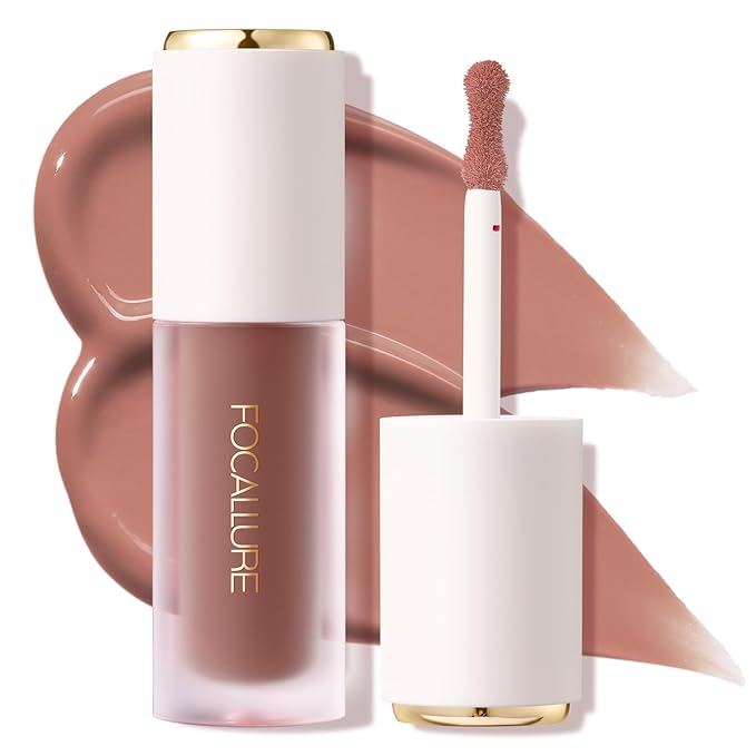 FOCALLURE Silky Cream Liquid Blush,Leaving a Matte Dewy Makeup Look,Easy to Apply and Create a Natural Flush,Long Lasting and Lightweight Cheek Blush Face Makeup,BAD GAME-Velvo Beauty
