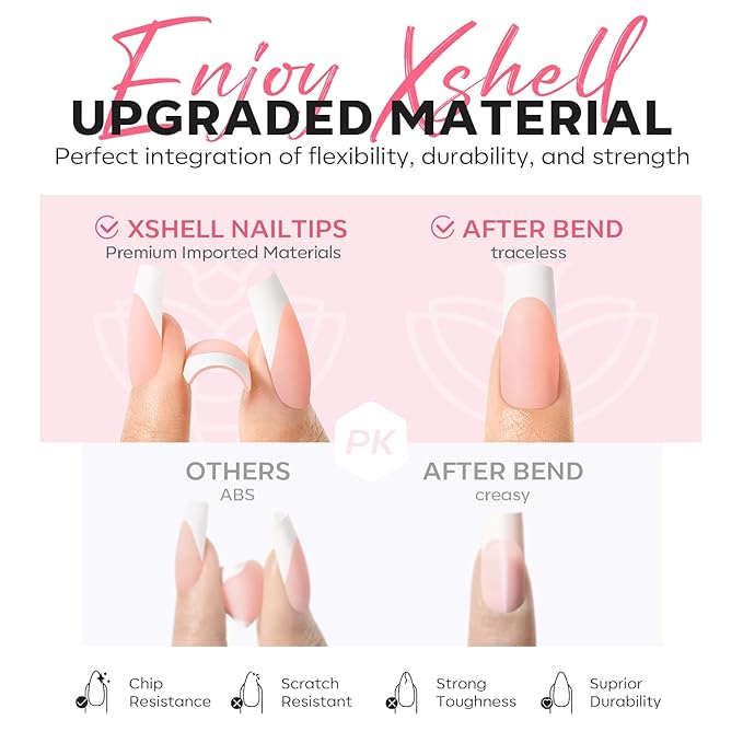 modelones Press on Nails, 150 Pcs French Tip Press on Nails, NailBoxie Brown Short Almond Nail Tips, Soft Gel Nail Tips, Ideal for Wedding, Party, Daily DIY Nail, 15 Sizes (S)-Velvo Beauty