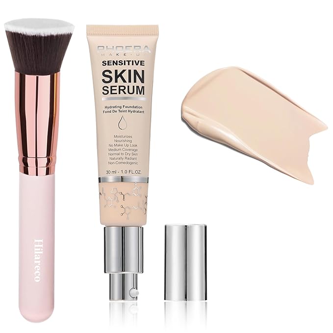 2024 New PHOERA Foundation Makeup for Mature Skin, Wrinkles Matte Natural Finish for a Flawless Complexion (N01 Porcelain)-Velvo Beauty