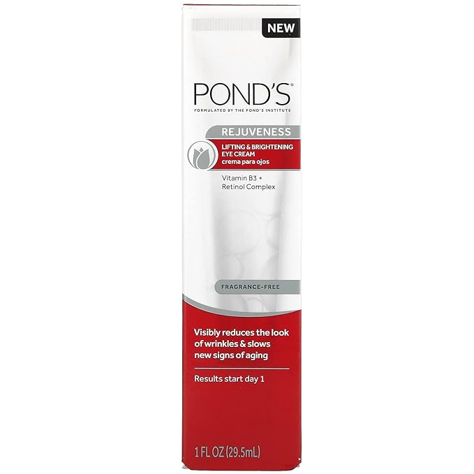 Pond's Rejuveness, Lifting & Brightening Eye Cream, Fragrance Free, 1 fl oz (29.5 ml)-Velvo Beauty